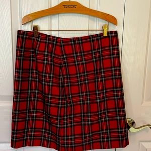 Talbots red plaid skirt.  Size 12P. Never worn.  Zip in back.